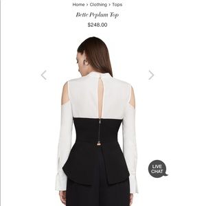 BCBGMAXAZRIA Womens Bette Peplum Top